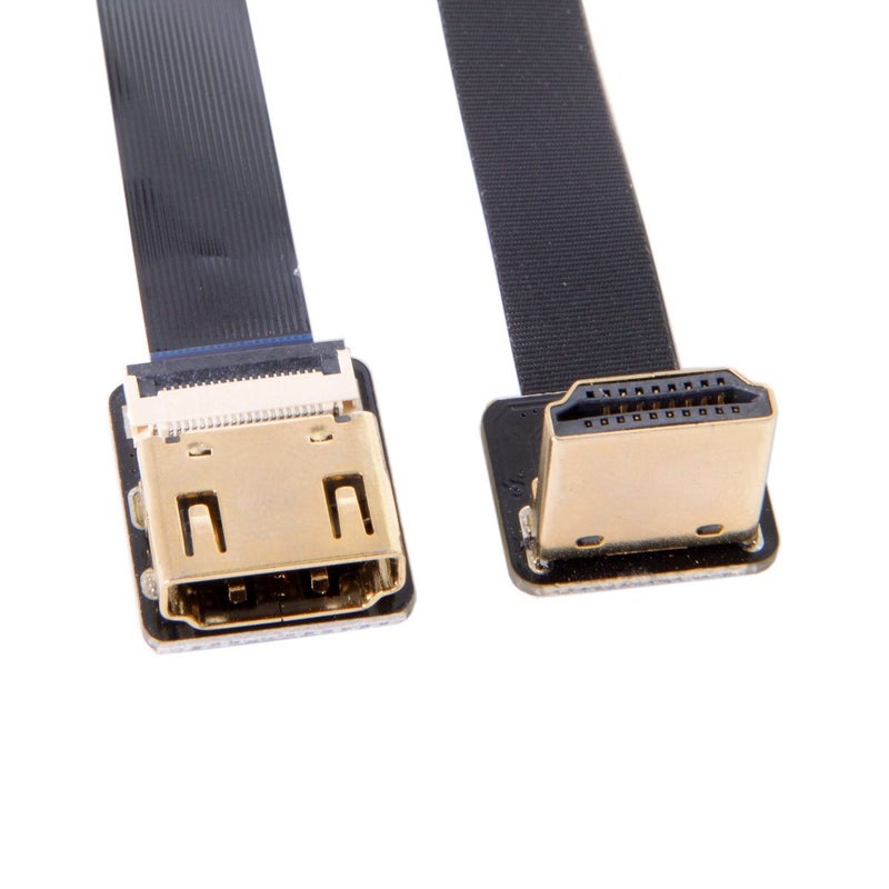JSER CYFPV Down Angled 90 Degree HDMI Male to Female FPC Flat Cable for HDTV Multicopter Aerial Photography (0.5m) - Image 4